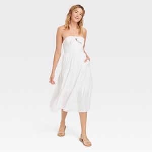 Women's Strapless Dress - Universal Thread White XS